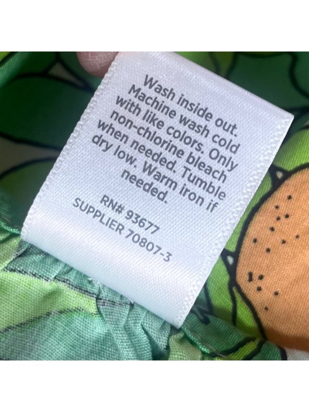 Peyton & Parker Fruit Print Cotton Dress Size Small Yellow Green Tropical Summer - Picture 8 of 8